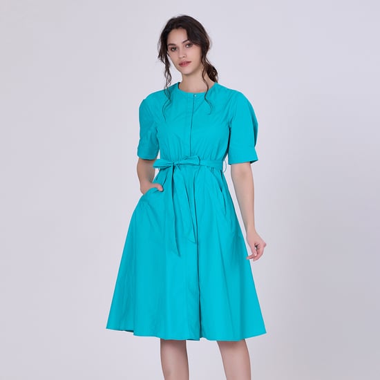 A-line cotton blouse-dress
