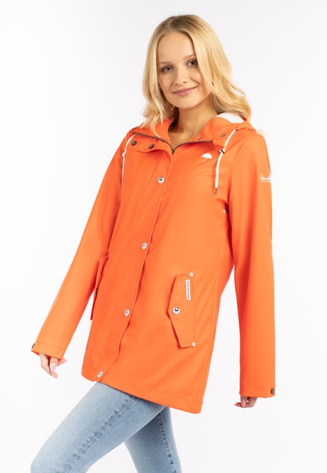 Schmuddelwedda Regenjacke Damen ORANGEROT-280 - Image 3