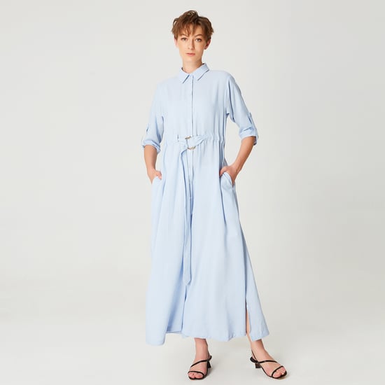 Langes minimalistisches Hemdkleid - Image 1
