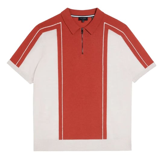Ted Baker Jesty Mens Dark Red Wool Polo Shirt