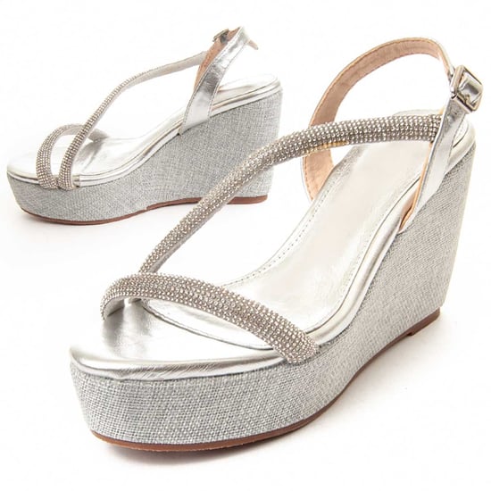 MonteVita Wedge Sparto Sandale Wesparto8 in Silber - Image 1