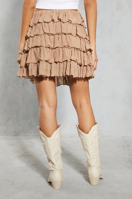 Ruffle Hem Mini Skirt