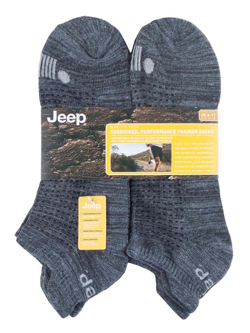 JEEP - 6 Paar Herren Baumwolle gepolstert Sport Knöchel Outdoor Socken - Image 2