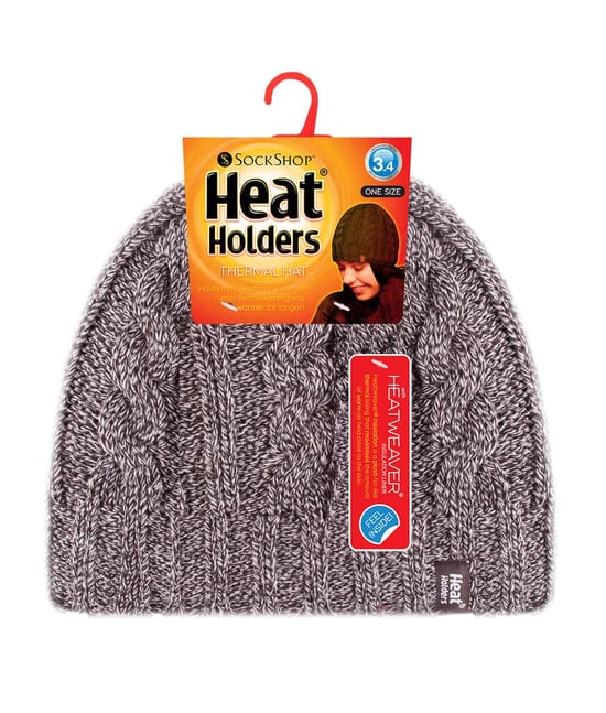Thermische Fleece-gefütterte Damen-Wintermütze mit Zopfmuster - Image 2
