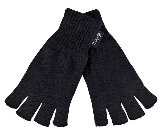 THMO - Herren schwarz 3M Thinsulate Isolierung gefüttert Fingerlose Handschuhe - Image 2