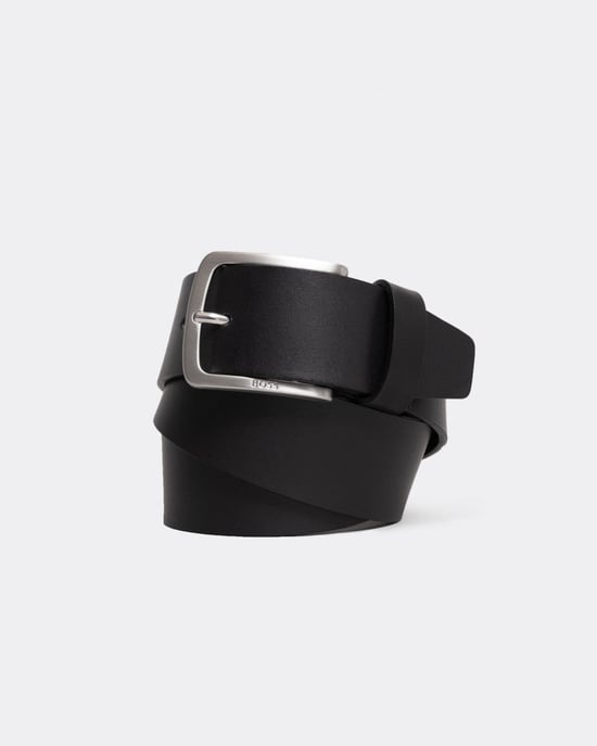 BOSS Orange Jor-V Italian-Leather Belt With Logo-Engraved Buckle - Image 3
