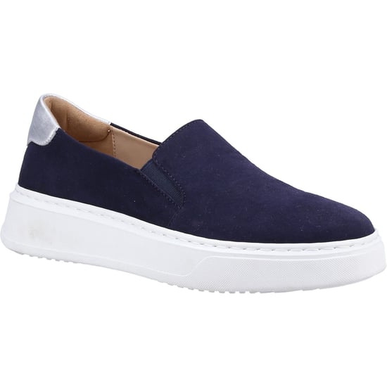 Hush Puppies Corinne Leder Damen Navy Turnschuhe - Image 1