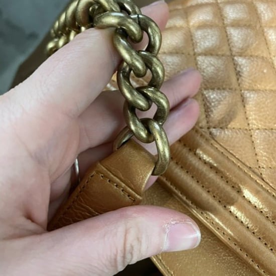 Chanel Gequiltete Mittelgroße Boy Flap Bag aus braunem Lammleder - Image 5