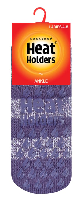 Wärmehalter - Ladies Non Slip Thermal Ankle Slipper Socks with Grips - Image 2