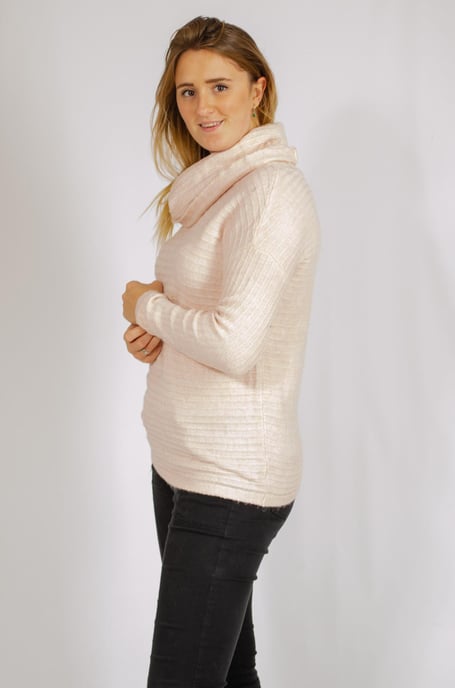 Ribbed Roll Neck Jumper - Image 3