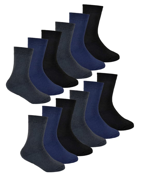 12 Paar Multipack Kinder Thermosocken | Sock Snob | Kinder dicke Socken für Winter | Jungen & Mädchen - BNG - Image 1