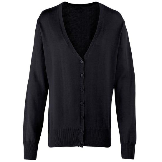 Premier - Strickjacke V-Ausschnitt für Damen (Schwarz) - Image 1