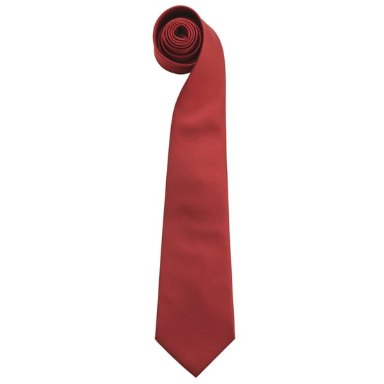 Premier Herren Krawatte Colours, unifarben (Burgunder) - Image 1