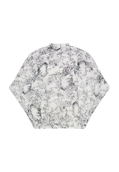 Dreimaster Bluse Damen schwarz weiss - Image 1