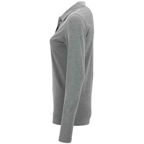 SOLS - "Perfect" Poloshirt für Damen Langärmlig (Grau meliert) - Image 3