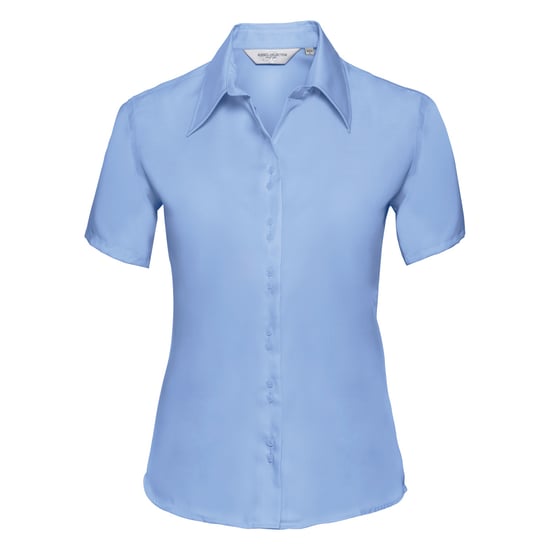 Russell Collection - Bügelfreie kurzärmelige Bluse - Damen (Hellblau) - Image 1