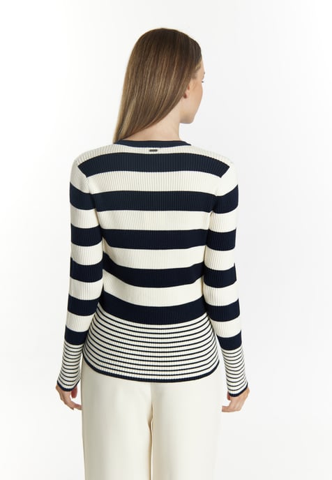 Dreimaster Strickpullover Damen Meereswollweiß - Image 4