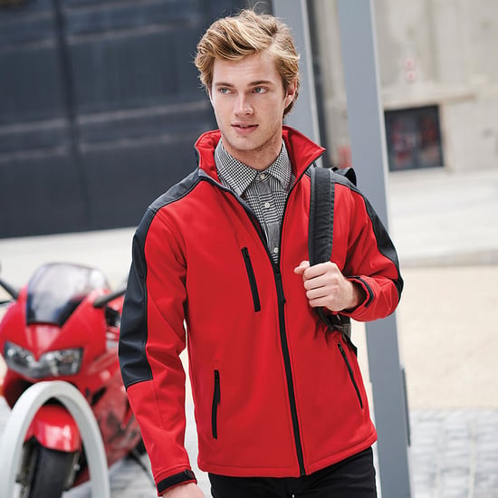 Regatta Herren Hydroforce Softshell-Jacke, wasserabweisend, atmungsaktiv (Rot/Schwarz) - Image 2