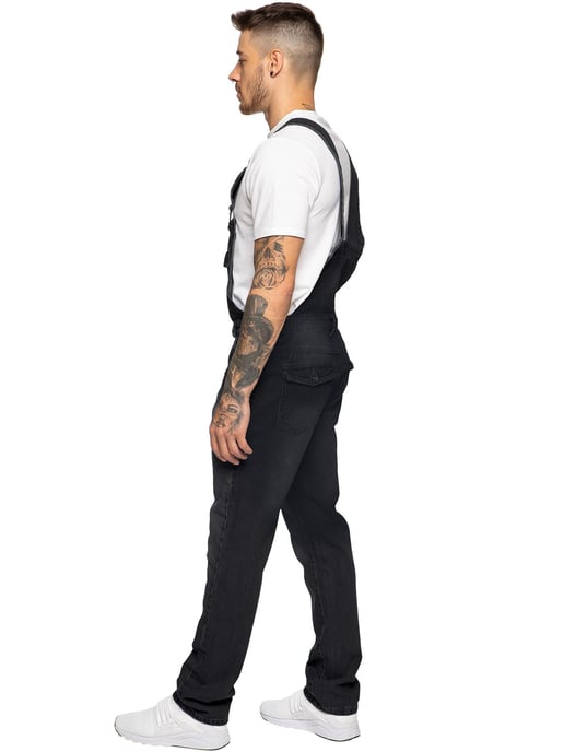 Enzo | Herren Denim Overall Latzhose - Schwarz - Image 3