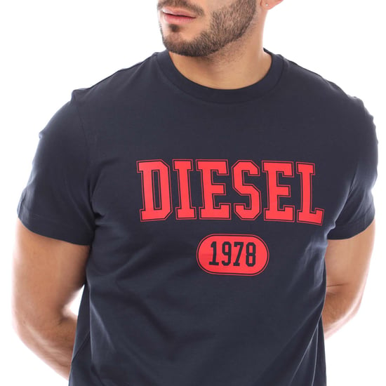 Diesel 1978 Varsity Design Marineblaues T-Shirt - Image 2