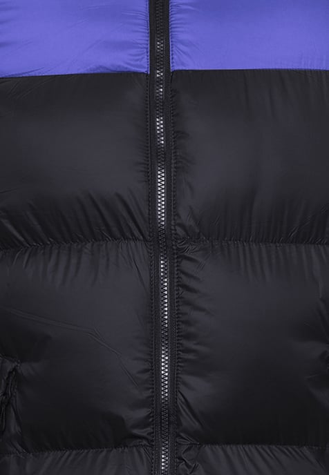 Mo Wattierte Steppjacke Herren Schwarz Kobalt - Image 5