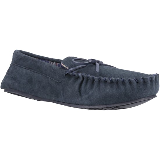 Hush Puppies Clyde Wildleder Herren Navy Hausschuhe - Image 1