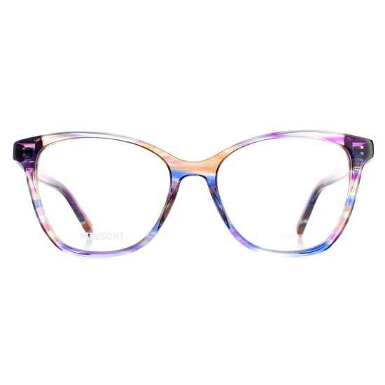 Missoni Square Womens Transparent Striped Purple Glasses