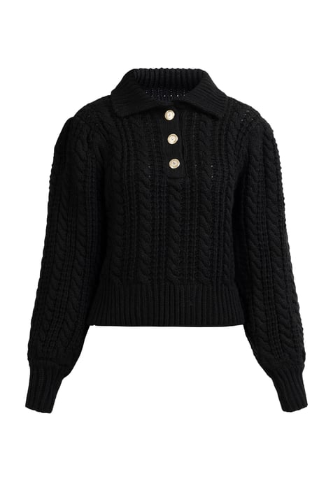 Dreimaster Strick Pullover Damen SCHWARZ - Image 1