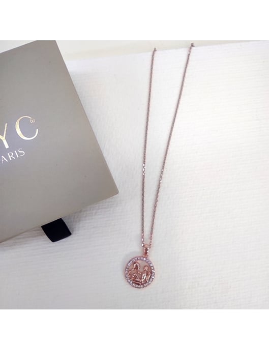 Wassermann Tierkreiszeichen Anhänger - Rose Gold und Kristall - Image 6
