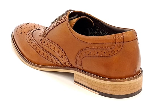 Herbert Frank Enfield Leather Tan Mens Brogue Shoes