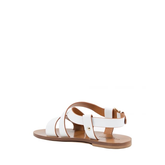 Dee Ocleppo Damen Flache Sandale Weiß OC3501 VITELLO BIANCO - Image 3
