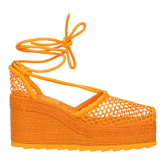 Bottega Veneta Orange Stretch 90 Wedge-Espadrilles - Image 5