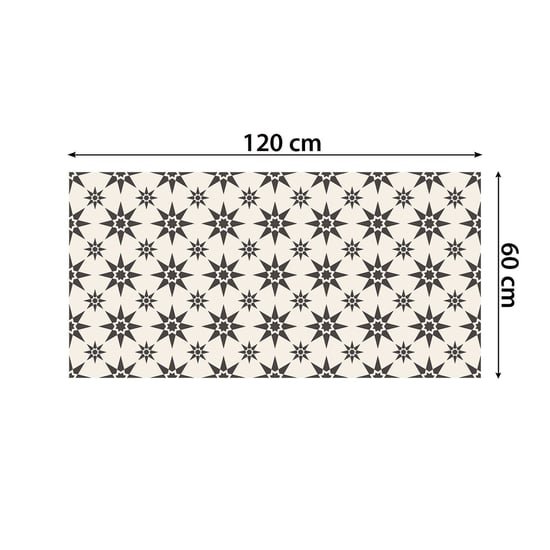 Alabaster and Pebble Granada Heritage Tiles Floor Stickers 120cm x 60 cm, Kitchen, Bathroom, Living room, Self-adhesive