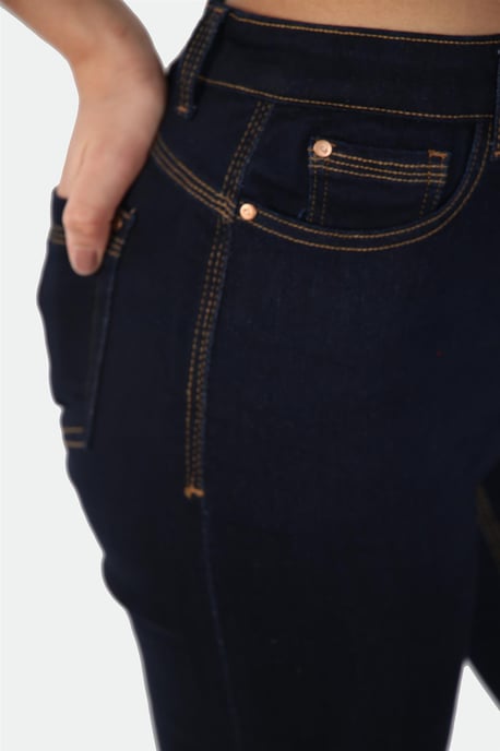 Damen Magic Shaping High Waisted Skinny Fit Jeans in Indigoblau - Image 4
