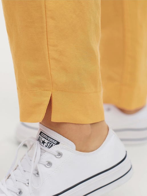 Linen Blend Pull On Trousers