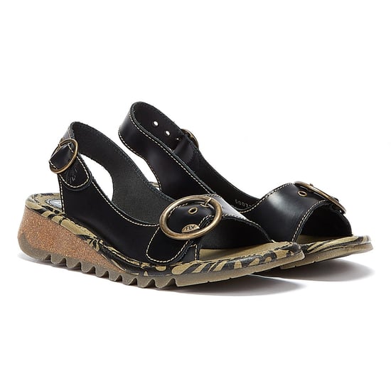 Fly London Tram723fly Damen Schwarz Sandalen - Image 1