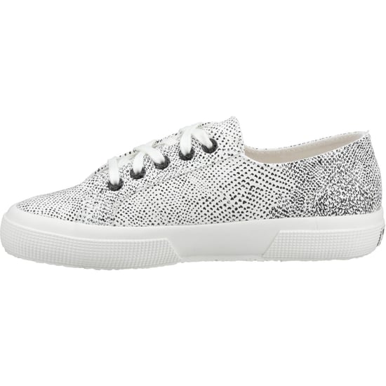 Superga 2730 Micro Faux Snake Faux Leder Damen Weiß Avorio/Schwarz Snake Trainers - Image 4