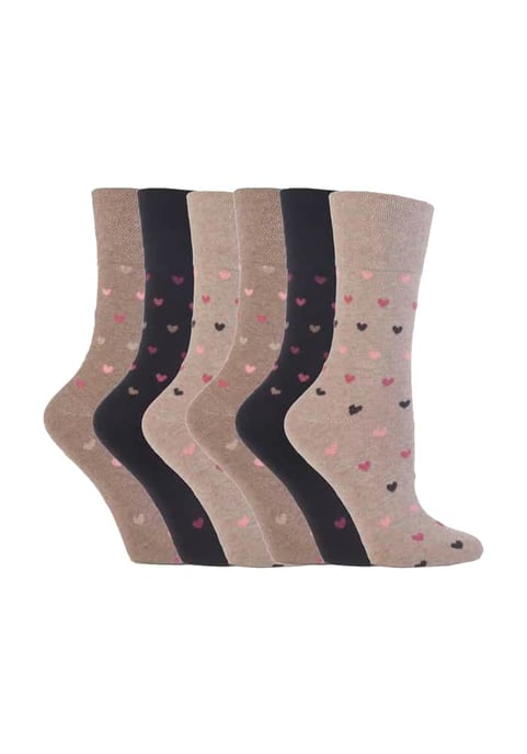 Gentle Grip - 6 Paare Damen Gentle Grip nicht elastische Socken - GG48 - Image 1