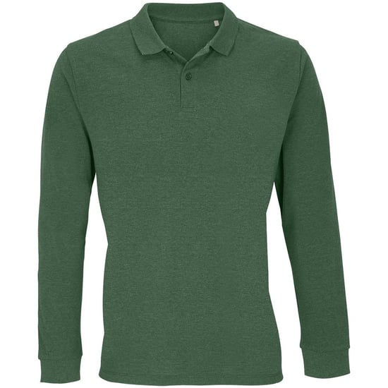 SOLS - "Planet" Poloshirt für Herren/Damen Unisex Langärmlig (Flaschengrün) - Image 1
