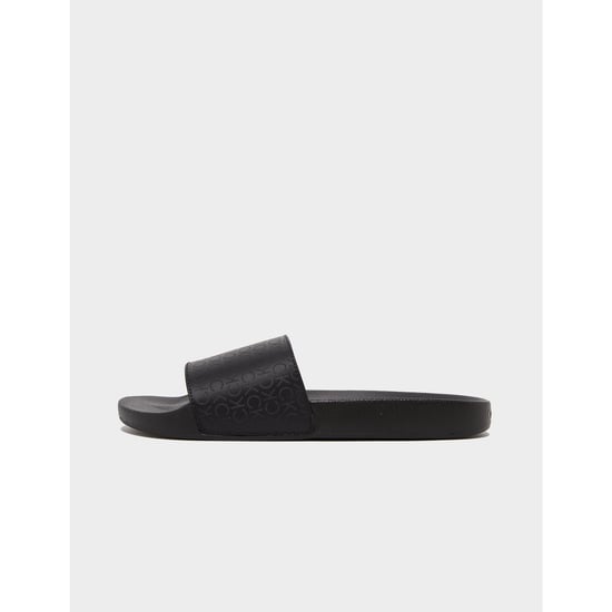 Men's Calvin Klein Logo Sliders in Black