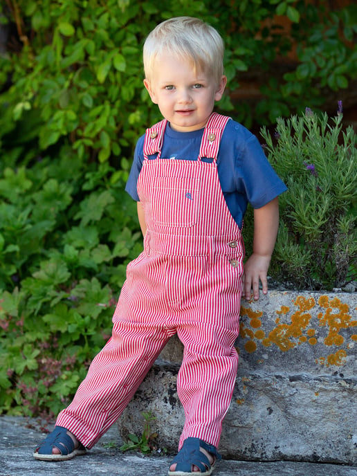 Kite Clothing Ticking Dungarees