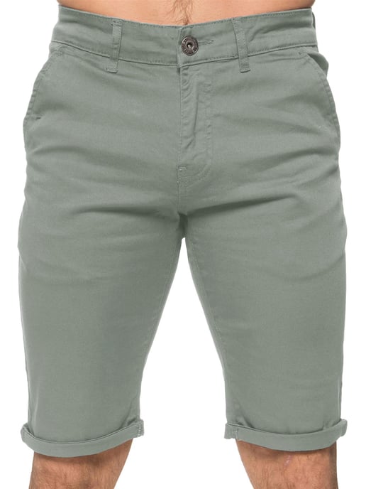Enzo Herren Slim Fit Stretch Chino Shorts - Image 1