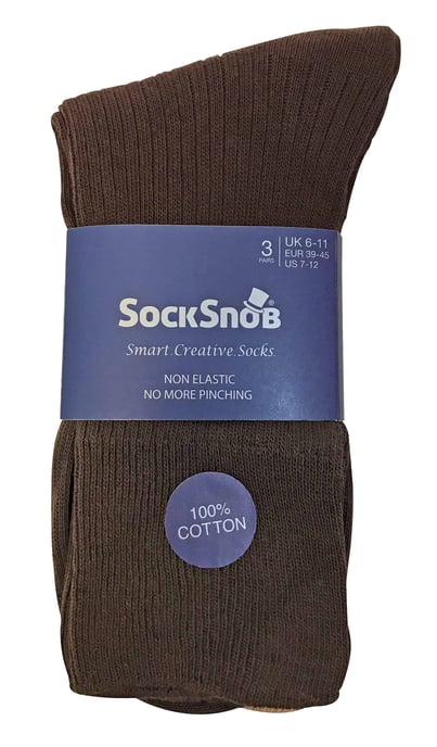 6 Paar Herren atmungsaktiv Baumwolle nicht elastisch lose breite Top Kleid Socken - Image 2