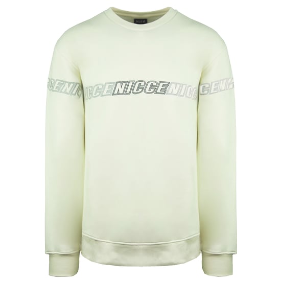 Nicce Long Sleeve RoundNeck Pullover Cream Men Rioja Sweatshirt 204 1 03 04 0011