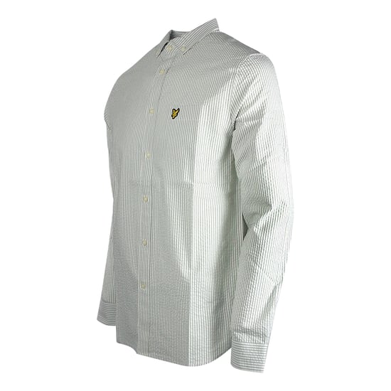 Lyle & Scott Seersucker Strike Langarm-Grunhemd - Image 3
