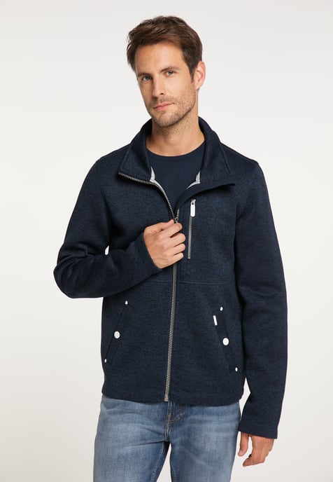 ICEBOUND Serie yuka Strickfleecejacke Herren Marine Melange - Image 2