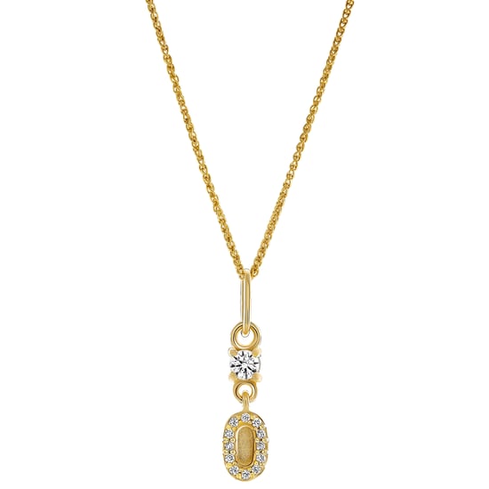 Orphelia 'Lily' Damen-Anhänger aus 925er Sterlingsilber mit Kette – Gold ZH-7582/G - Image 1