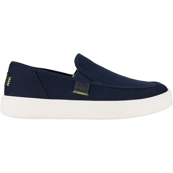 HEYDUDE Sunapee Canvas 100% Baumwolle Herren Navy/Weiß Loafers - Image 6