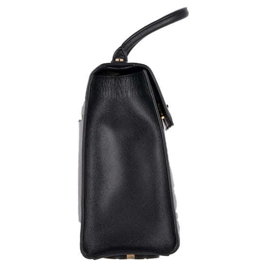 Charlotte Olympia Bogart Top Handle Tasche mit Handschuhen aus schwarzem Leder - Image 2