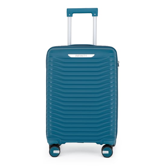 Hard Shell Blue Classic Suitcase 8 Wheel Cabin TSA Luggage Case Holiday Travel